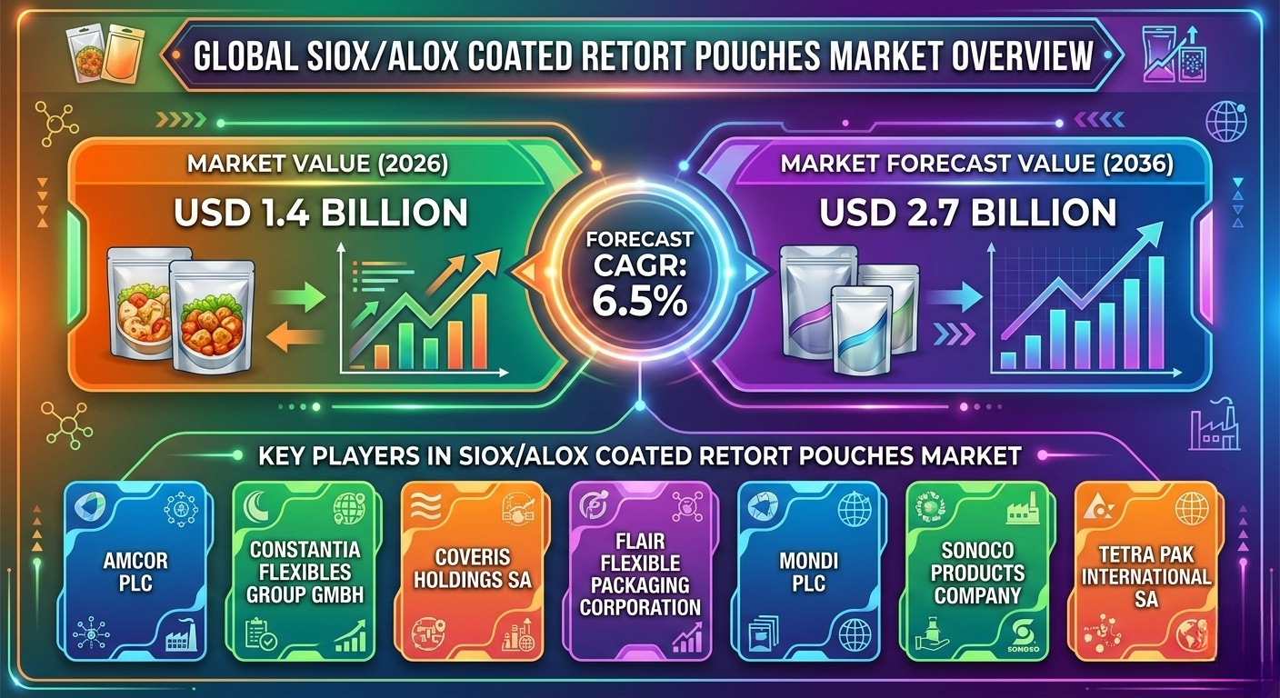 SiOx/AlOx Coated Retort Pouches Market Outlook 2026–2036: Global Market to Reach USD 2.7 Billion by 2036 at 6.5% CAGR