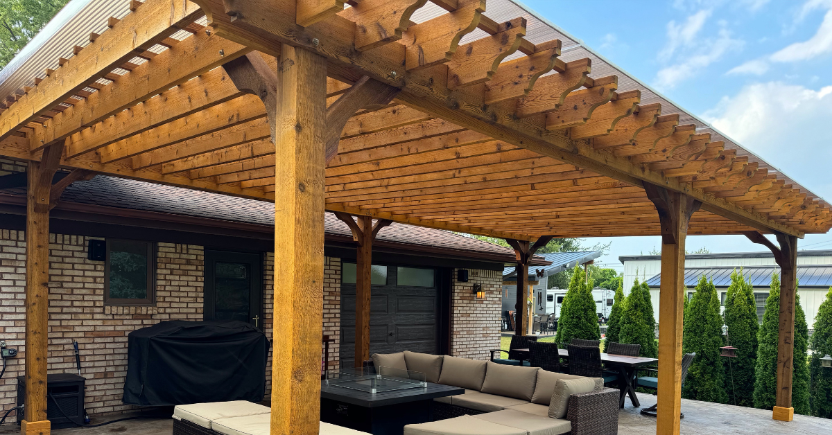 Pergola Depot Enhances Big Kahuna PLUS Covered Pergola Line with New Size Range and Roofing Options