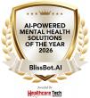 BLISSBOT AWARDED AI-POWERED MENTAL HEALTH SOLUTION OF THE YEAR 2026