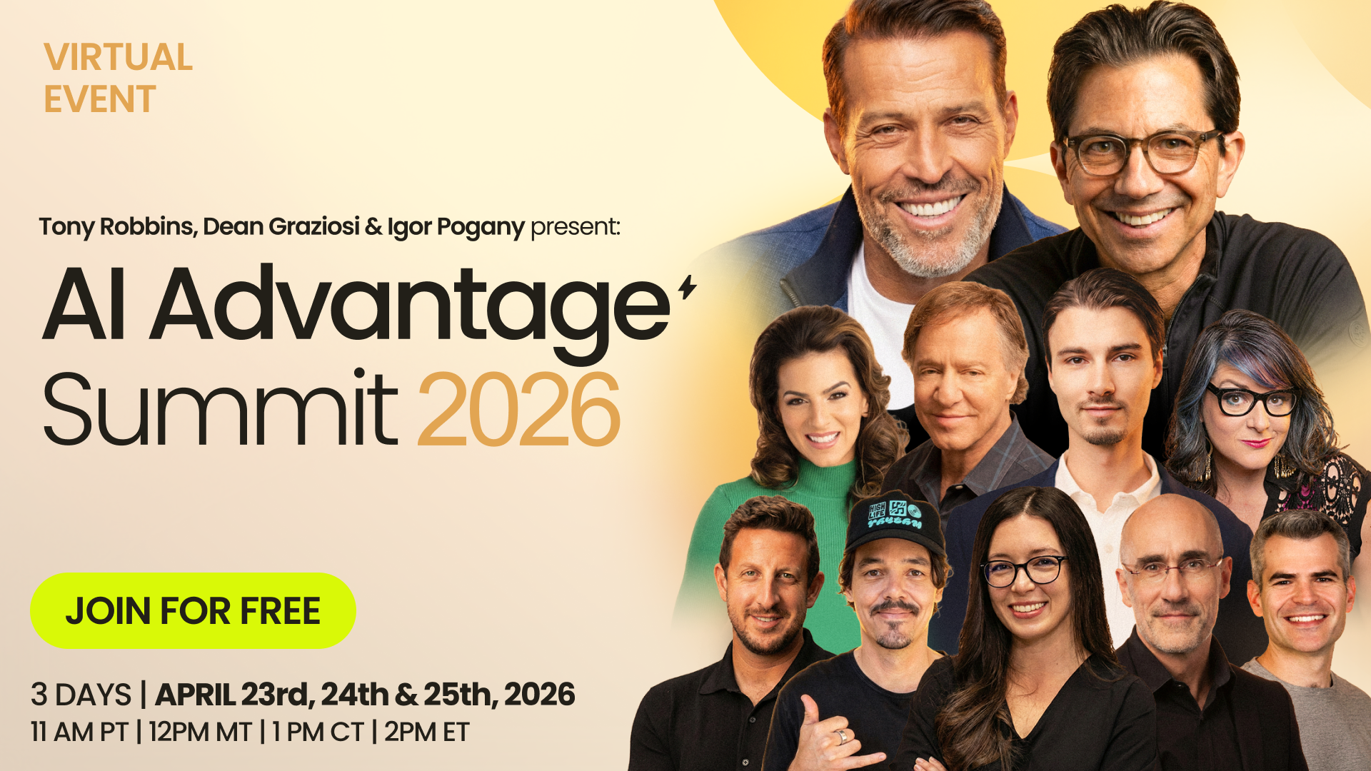 New Report: Entrepreneurs Overwhelmed by AI. Tony Robbins & Dean Graziosi Launch Free AI Advantage Summit to Help Them