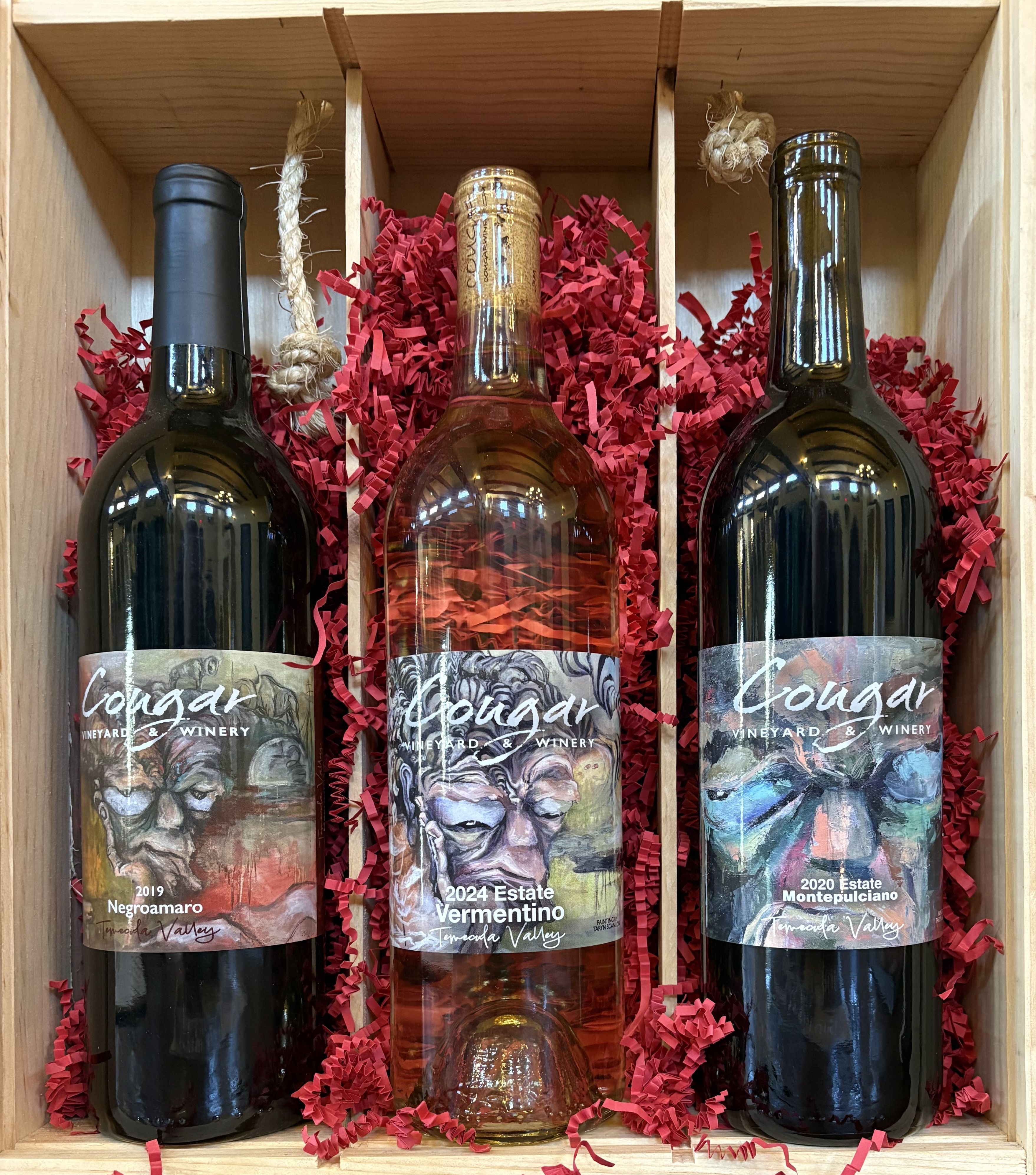 Cougar Vineyard and Winery Unveils Artist Series Featuring Idyllwild Artist Taryn Scanlon and Designer Rick Caughman