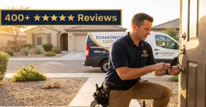 Diamondback Lock and Key of Mesa locksmith with 400 five-star reviews in Mesa AZ