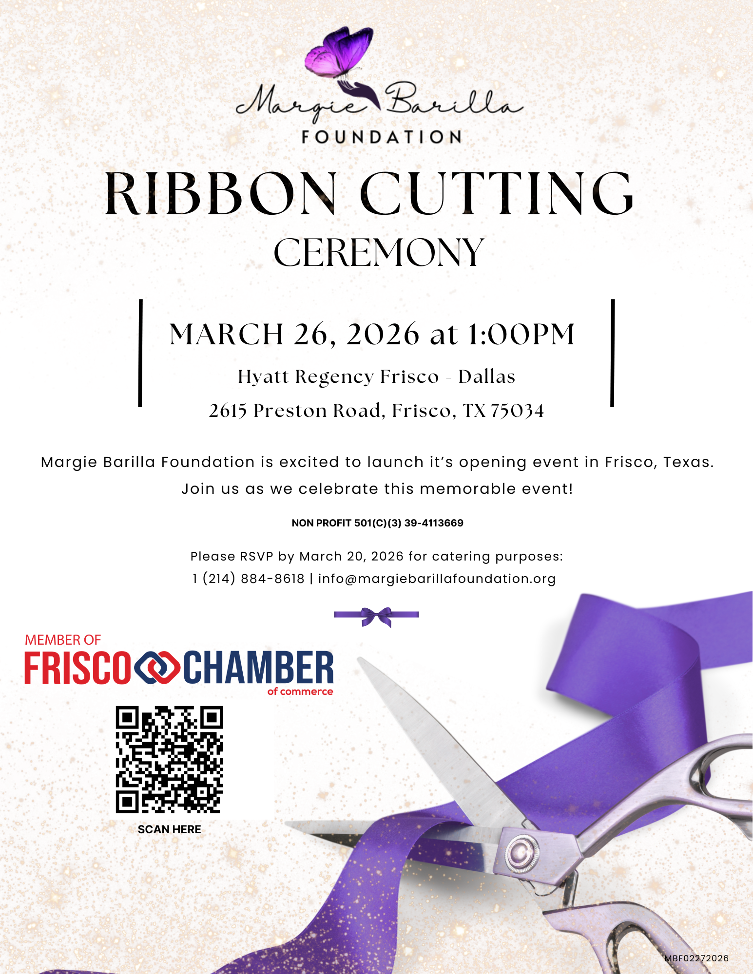 Margie Barilla Foundation Announces Ribbon Cutting Ceremony in Frisco, Texas