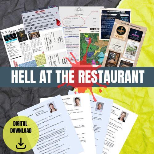Print Mysteries Unveils ‘Hell at the Restaurant’ – A Gripping Printable Murder Mystery