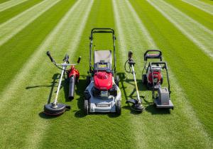 Trim Gym Lawn Care Commercial grade equipment for residential-only properties best for great lawn care, lawn mowing and grass cutting