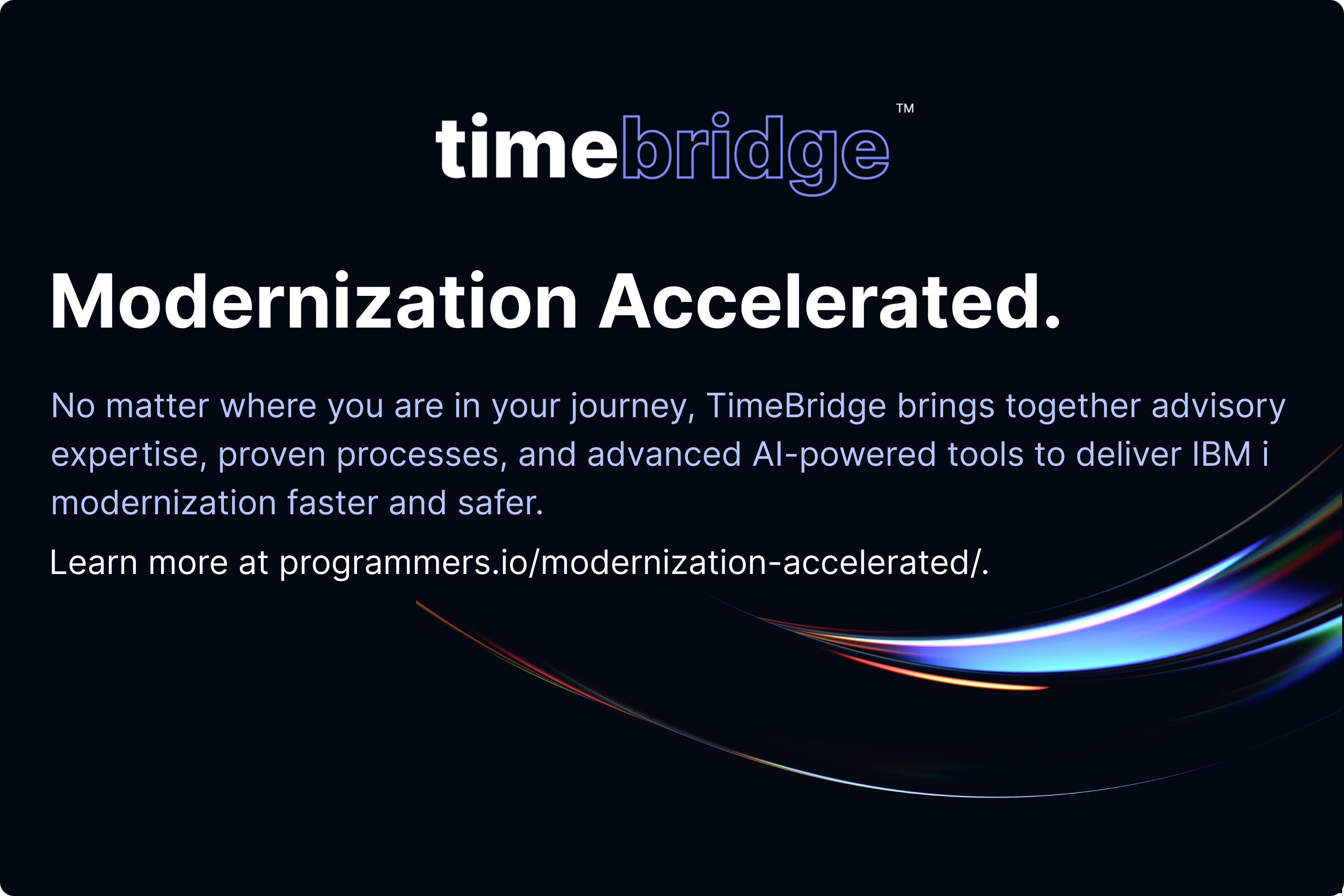 Programmers.io Launches TimeBridge™ to Accelerate IBM i Modernization for Manufacturing, Retail, & Logistics Enterprises