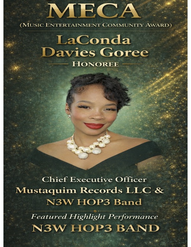 Music Industry Mentor LaConda Davies Goree to Receive Lifetime Achievement Award at 2026 MECA ceremony in Houston