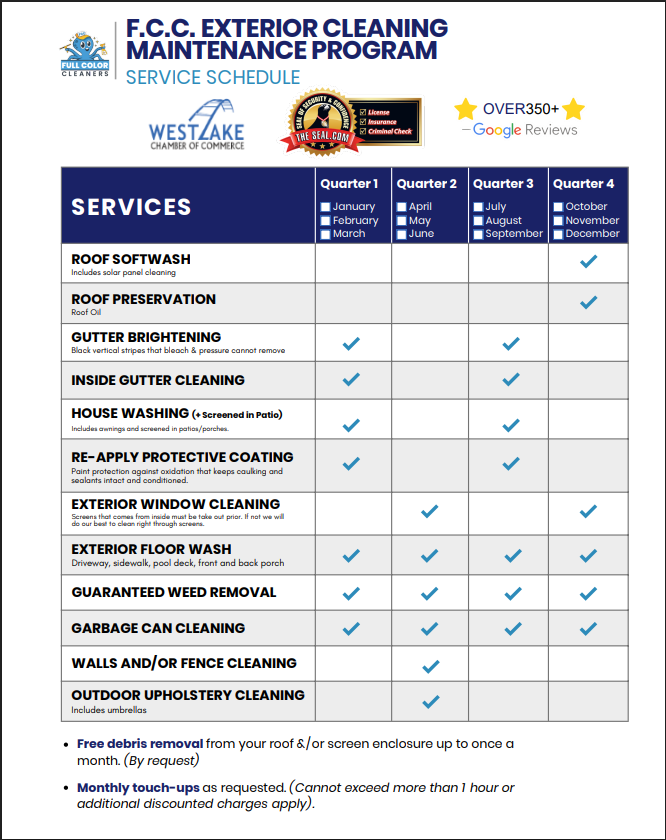 Full Color Cleaners Launches New Austin Maintenance Program Focused on Safer Exterior Care and Long-Term Savings