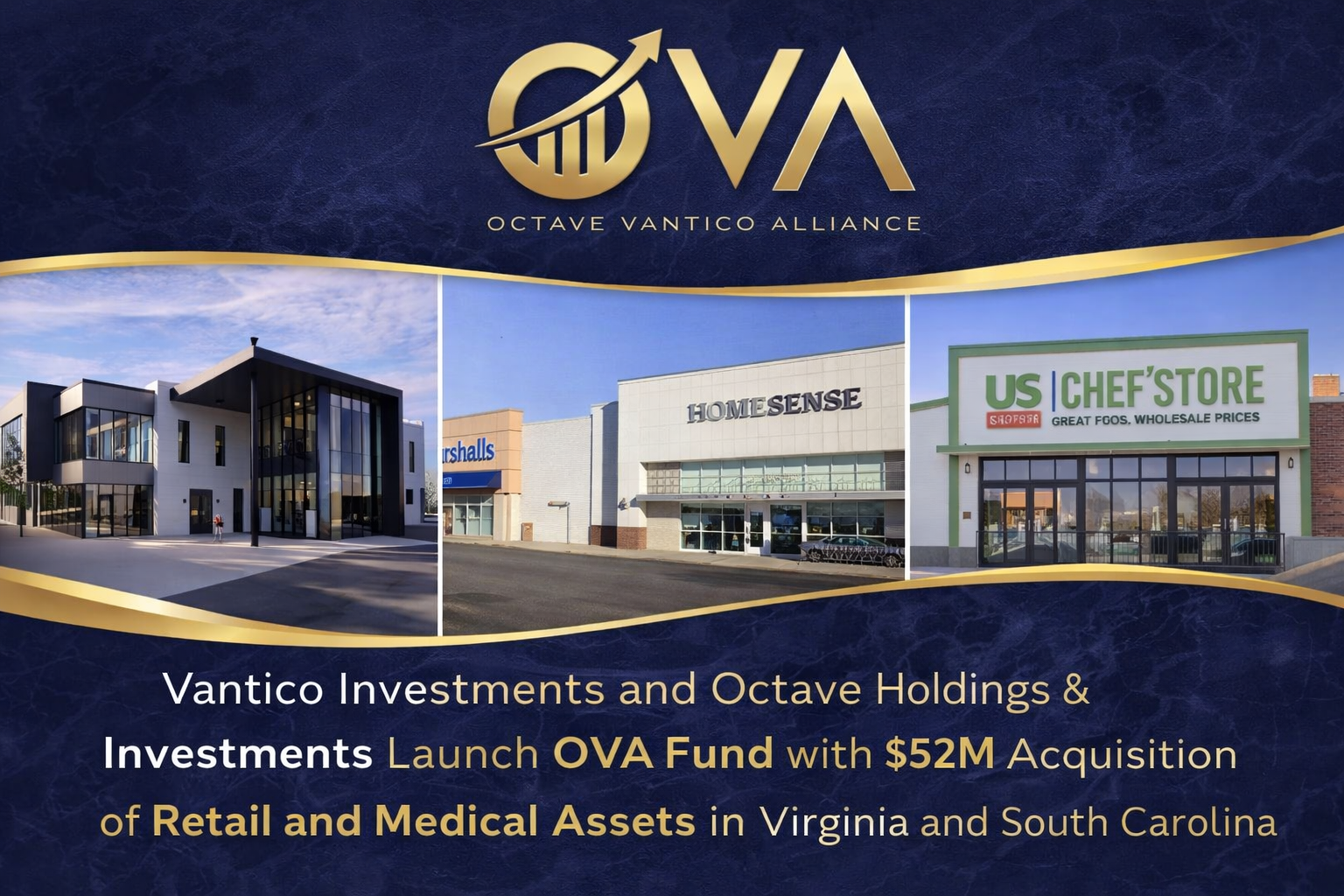 Vantico Investments and Octave Holdings & Investments Launch OVA Fund with $52M in Retail and Medical Assets
