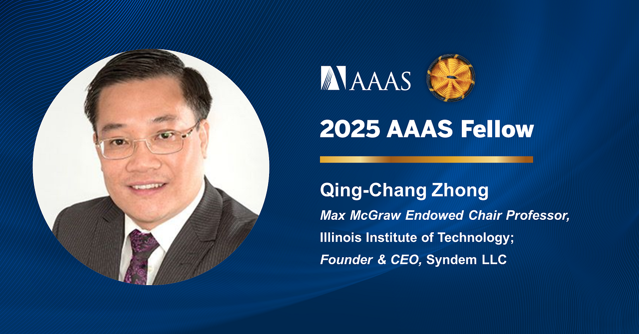 AAAS Elects Qing-Chang Zhong, Syndem Founder & CEO, as Fellow for Foundational Contributions to Resilient Power Systems