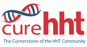 Cure HHT is proud to announce a historic milestone: hereditary hemorrhagic telangiectasia (HHT) has been included as its own eligible topic area in the Fiscal Year 2026 Peer Reviewed Medical Research Program, also known as PRMRP, through the Department of Defense’s Congressionally Directed Medical Research Programs Cure HHT logo featuring a red and blue DNA helix
