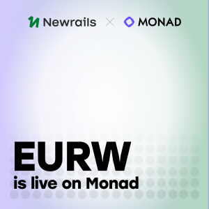 Newrails, a licensed Electronic Money Institution regulated by the Bank of Lithuania, today announced the launch of EURW on Monad, bringing its MiCA-compliant Euro stablecoin to one of the highest-performance EVM-compatible blockchains Regulated Euro stablecoin EURW on high-performance EVM blockchain Monad