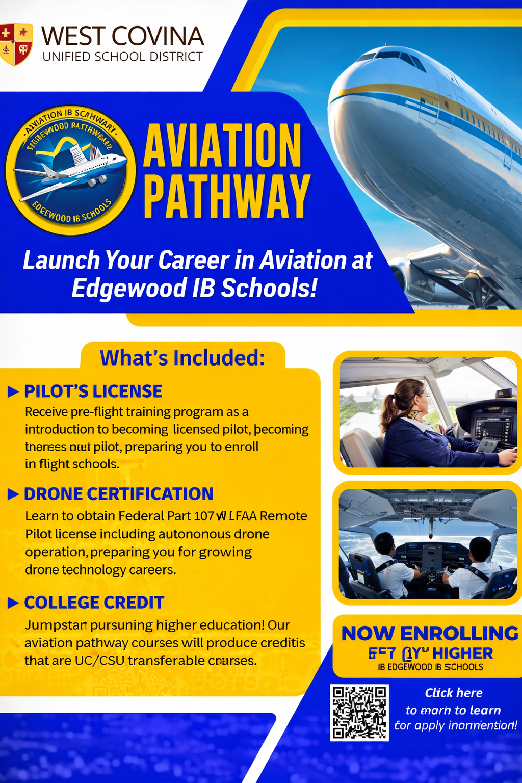 West Covina Unified Launches Aviation Pathway Academy, Putting Students in the Cockpit