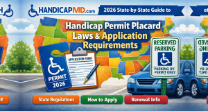 HandicapMD has launched a new national resource, State-by-State Guide to Handicap Permit Placard Laws and Application Requirements, designed to help patients, caregivers, and families understand how handicap permit placard laws, disabled parking permit laws, and state-by-state handicap placard rules differ across the United States State-by-State-Guide-to-Handicap-Permit-Placard-Laws-and-Application-Requirements
