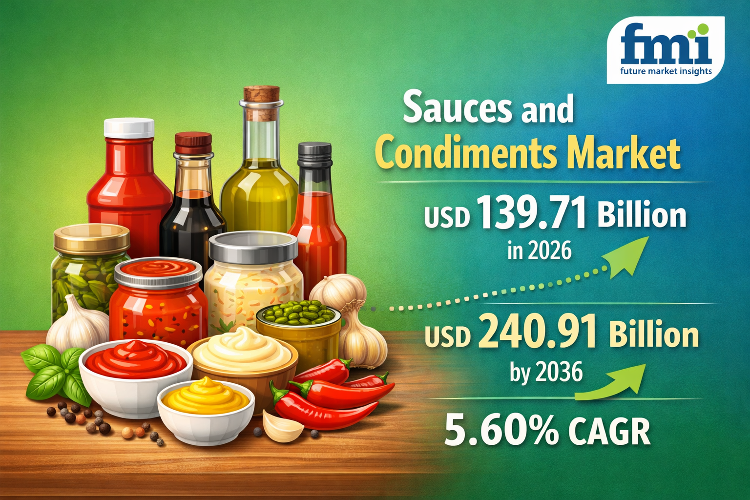 Sauces and Condiments Market Forecast 2026–2036: Global Market to Reach USD 240.91 Billion by 2036 at 5.60% CAGR