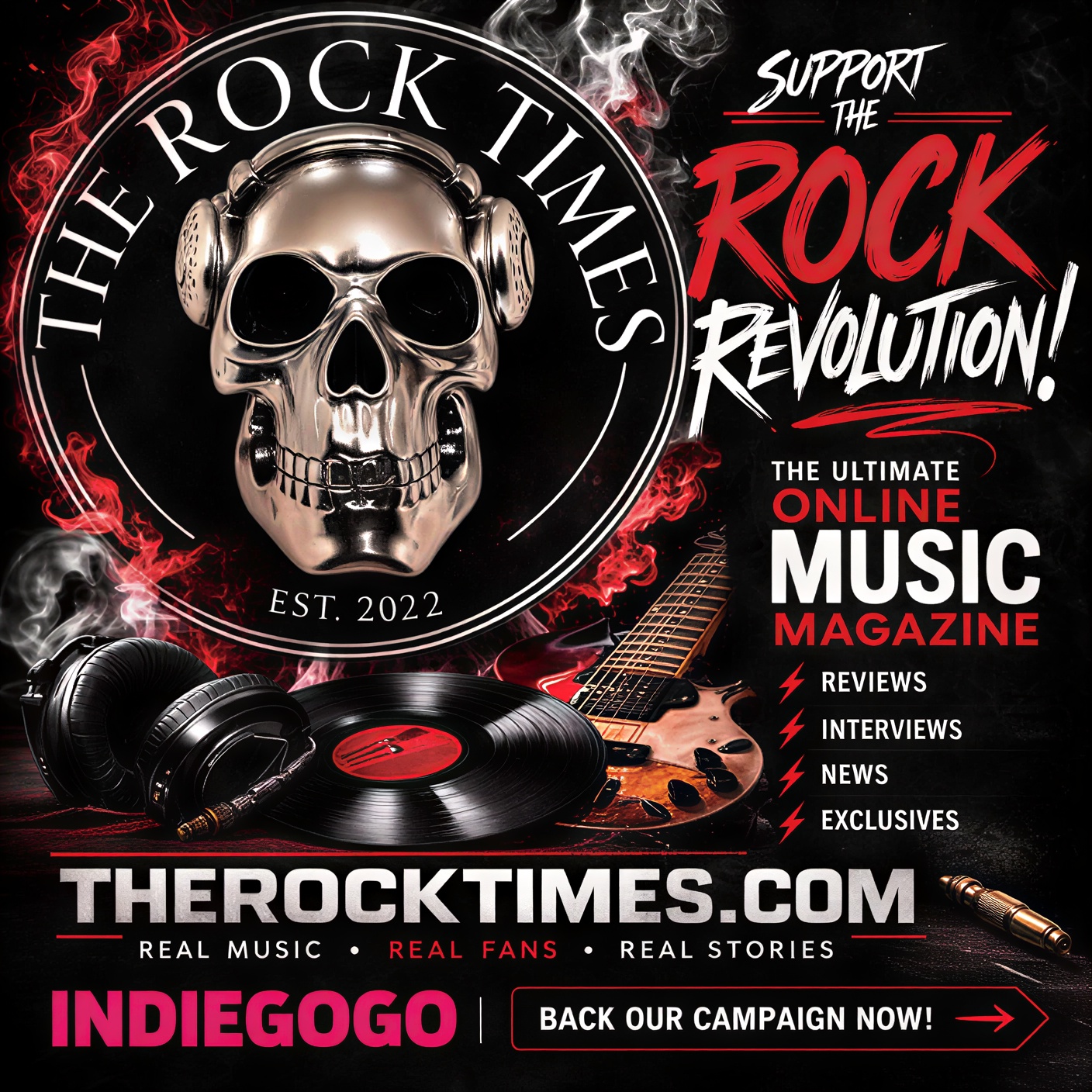 THE ROCK TIMES CELEBRATES 25,000 READERS AND 20 CONSECUTIVE ISSUES BY THROWING AN INDIEGOGO