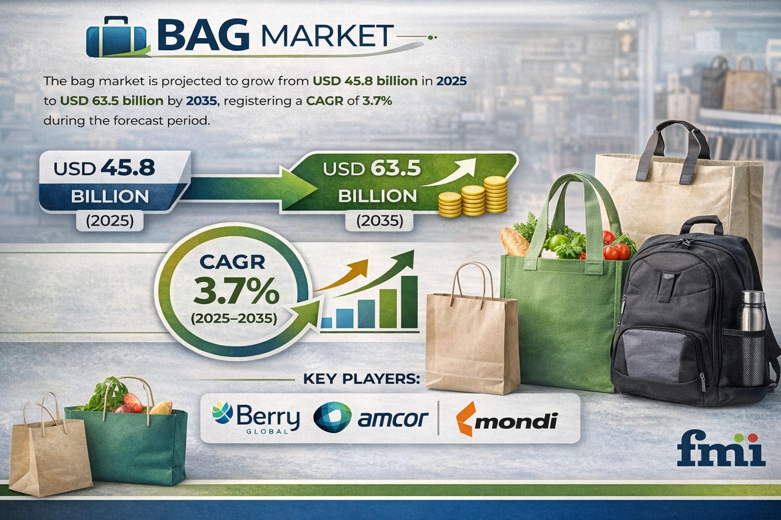 Bag Market Forecast Outlook 2025 to 2035 | Europe & US Demand Surge with Top Companies Berry Global, Amcor, Mondi