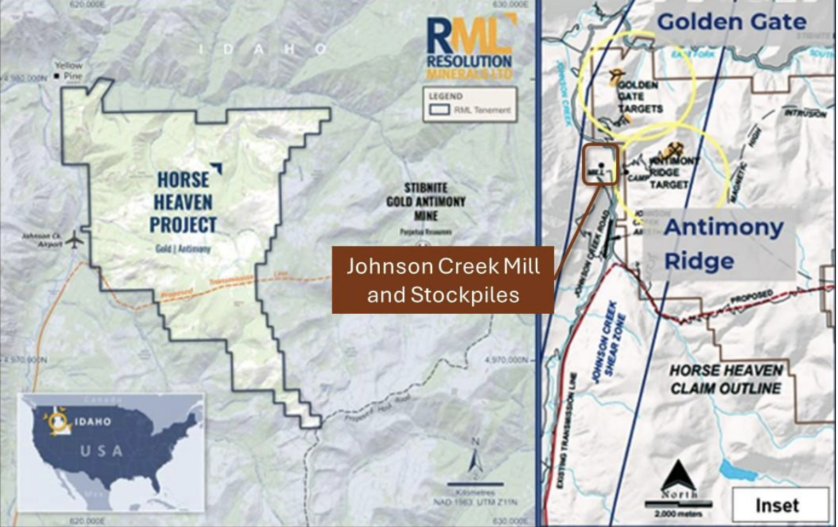Resolution Minerals Identifies High-Grade Tungsten in U.S. Stockpiles at Johnson Creek Mill