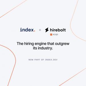 Founders of Index.dev and Hirebolt following the announcement of the 2026 acquisition in London