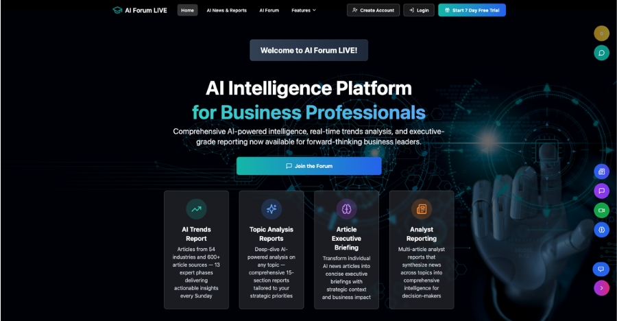 AI Forum LIVE Launches Premier AI Intelligence Platform Delivering Executive-Grade Insight to Business Leaders Worldwide