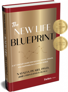 Book cover of "The New Life Blueprint" by Dr. Natalia Peart.