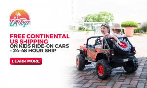 Kids ride on car with free continental US shipping LA Toyz 24V ride on cars USA
