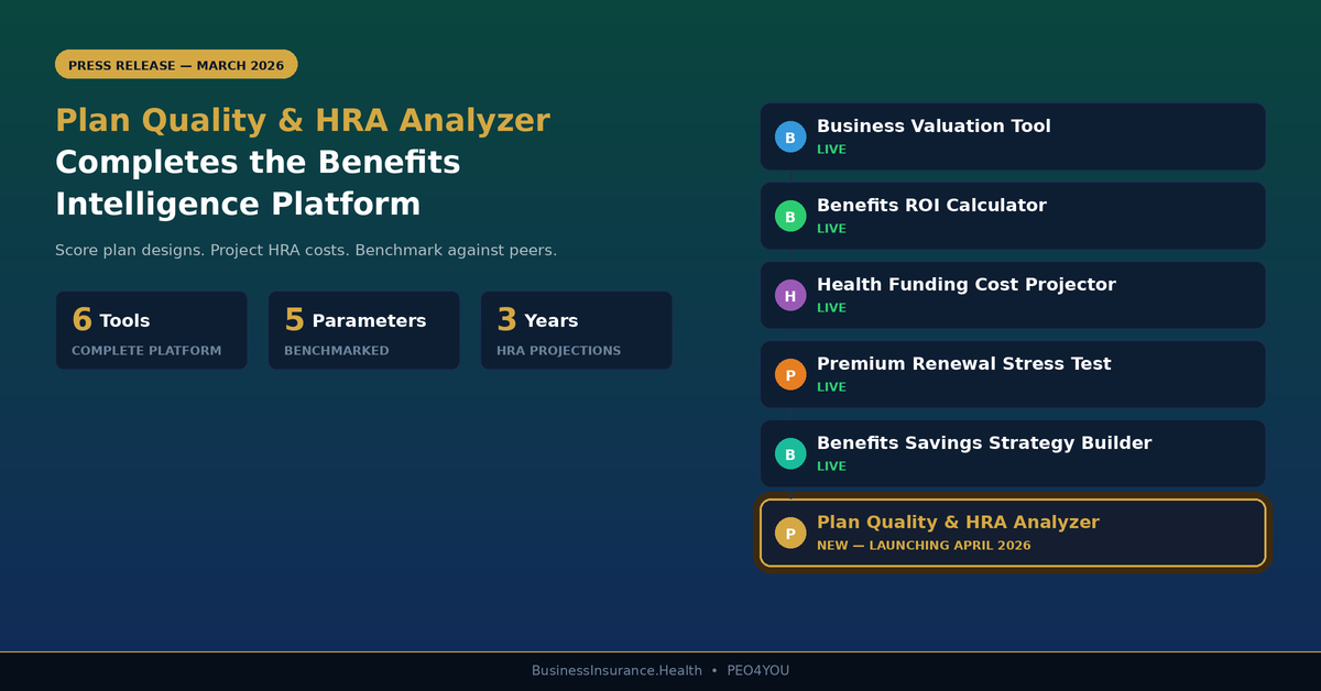 Business Insurance Health Announces Plan Quality Analyzer To Complete Free Benefits Intelligence Platform