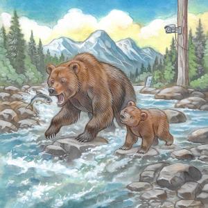 Brown Bears Fishing in Katmai National Park