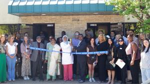 Ribbon cutting ceremony marking the official launch of Babies4.US, with dignitaries and founders inaugurating the world’s first virtual fertility platform in North America.