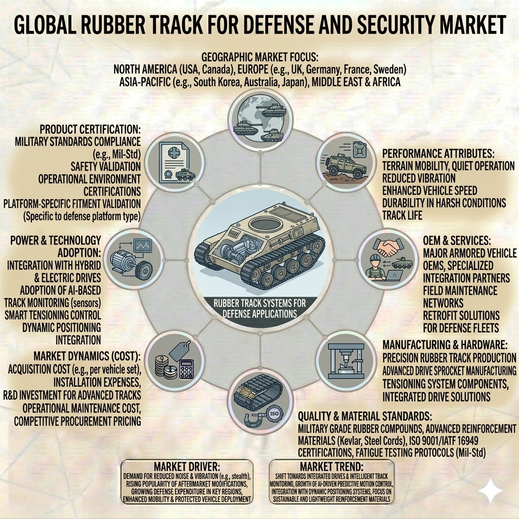 Stealth in Motion: Rubber Track Market for Defense to Surpass USD 260 Million by 2035