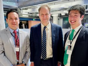 In Houston, Hernandez (left) meets with notable U.S. Department of Energy officials during CERAWeek in 2023