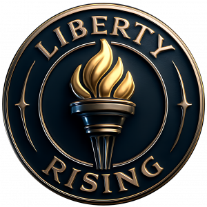 The Liberty Rising logo illustrates that the effort to reclaim civil liberties from government overreach has just begun.