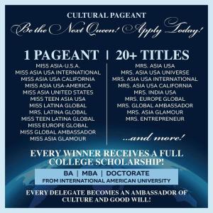 Virgelia Productions Announces 38th Annual Miss Asia USA, Miss Teen Asia USA and Mrs. Asia USA Pageants for 2026