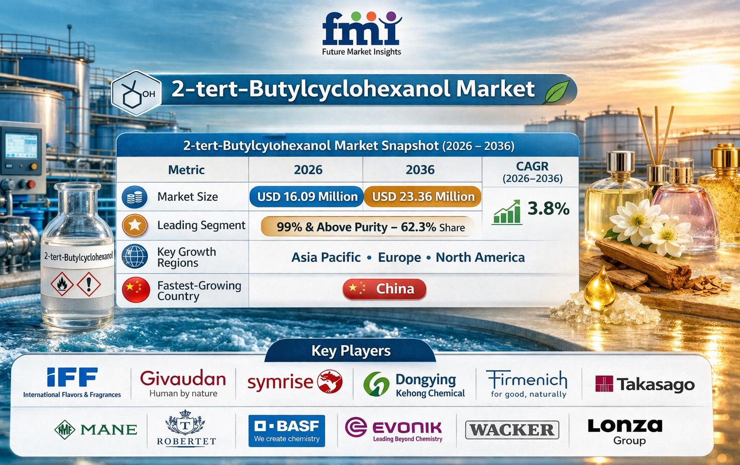 Global 2-tert-Butylcyclohexanol Market Led by China & India with BASF, Givaudan, IFF Driving Growth