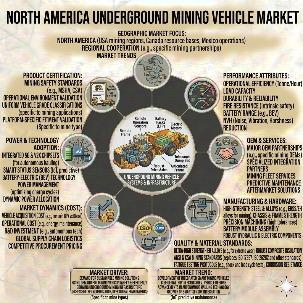 Powering the Deep: North America Underground Mining Vehicle Market to Hit USD 9.8 Billion by 2035