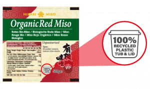 Top Seal of “Organic Miso Red 500g” for the UK and EU