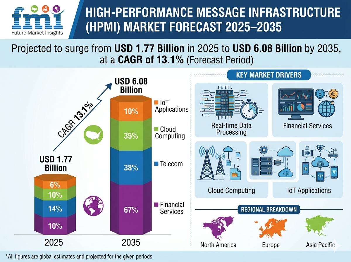 Global High-Performance Message Infrastructure Market to Hit USD 6.08 Billion by 2035, Led by IBM, AWS & Google Cloud.