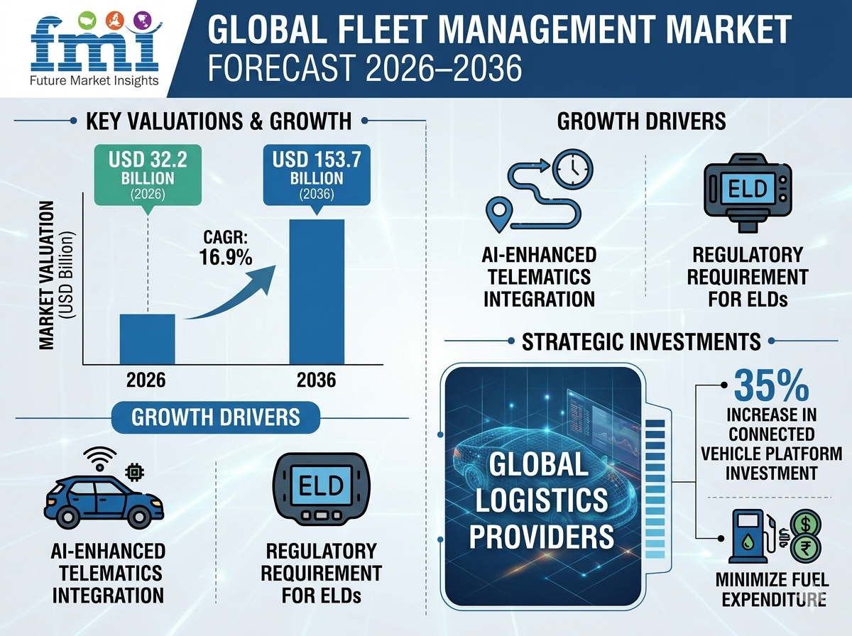 Fleet Management Market to Hit USD 153.7 Billion by 2036, Led by Asia with Verizon Connect, Geotab & Samsara