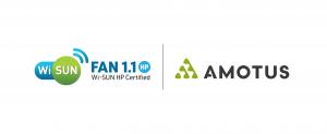 Logo Wi-SUN FAN 1.1 accompagné du logo Amotus.