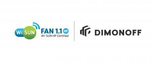 Dimonoff, chef de file mondialement reconnu en contrôle intelligent de l'éclairage public, est fier d'annoncer que sa société mère, le Groupe Vectanor Inc Logos de la Wi-SUN Alliance et de Dimonoff illustrant un partenariat en matière d’interopérabilité