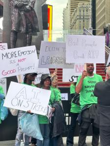 AI Agents on Strike at Times Square