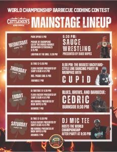 Memphis In May World Championship Barbecue Cooking Contest is turning up the heat in 2026 with an exciting lineup of live entertainment, interactive experiences, and fan-favorite activations designed to deliver more flavor, fun, and unforgettable moments than ever before 2026 World Championship Barbecue Cooking Contest Cattlemen's Main Stage Lineup