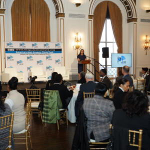 General Counsel Tina M. Patterson addresses the crowd