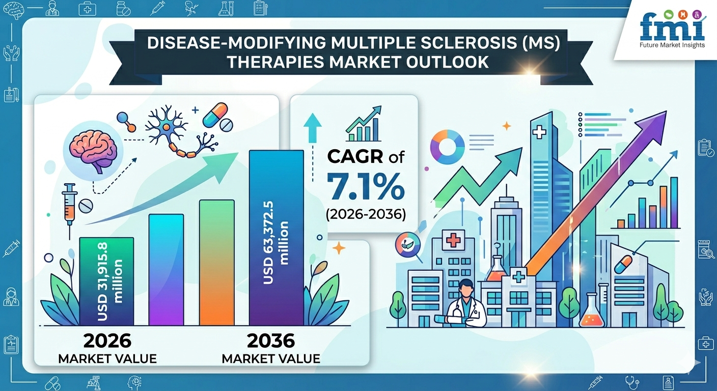 Global Disease-Modifying MS Therapies Market to Reach USD 63.3 Billion by 2036, Driven by Early Intervention