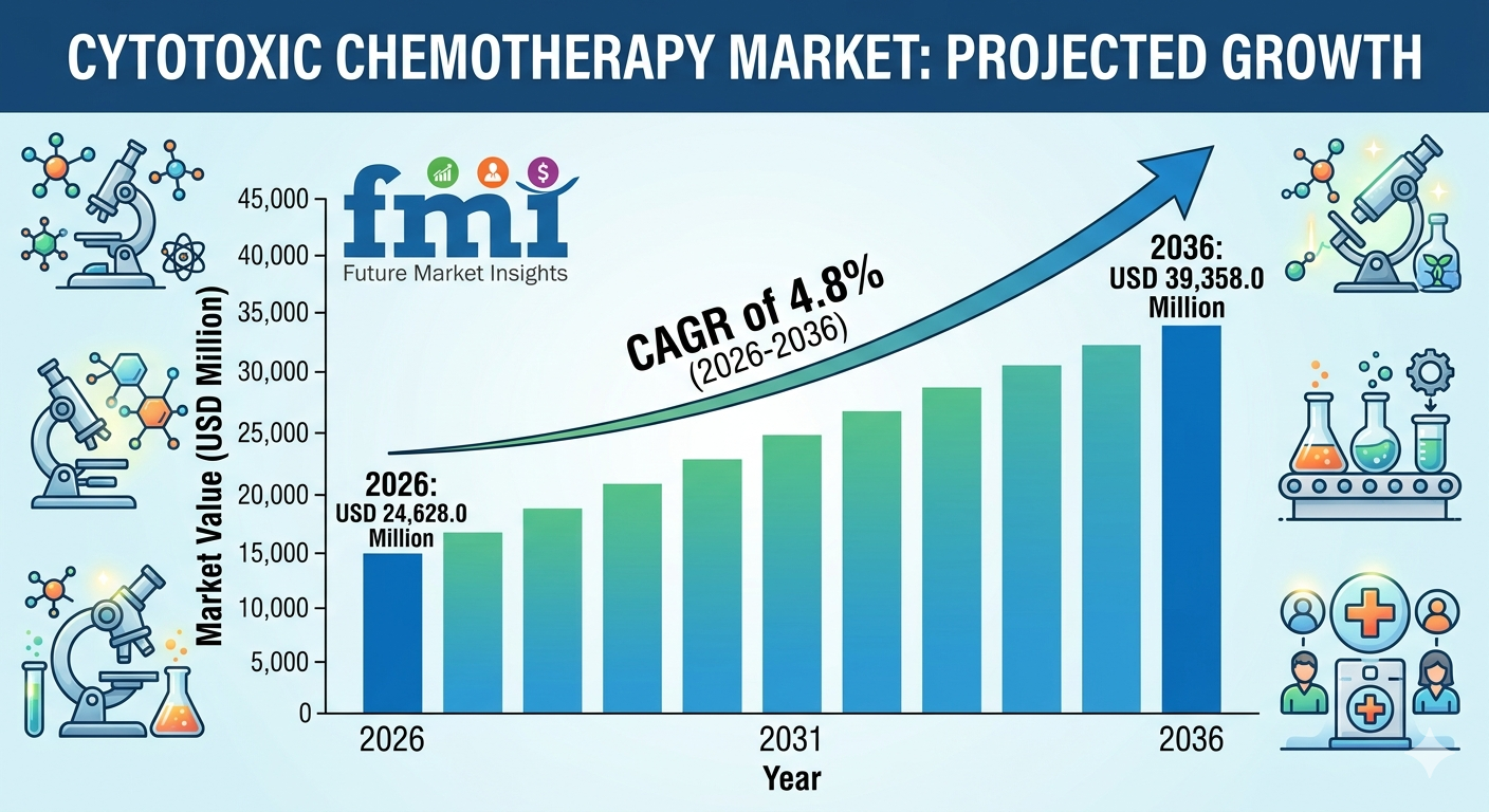 Global Cytotoxic Chemotherapy Market to Reach USD 39.3 Billion by 2036, Sustained by Foundational Role in Oncology