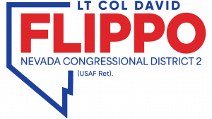Lt. Col. David Flippo (Ret.), candidate for Nevada’s 2nd Congressional District, will speak at a Veterans for David Flippo Event at the Washoe Republican Party Headquarters David Flippo 2 Logo