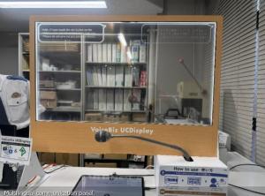 Multilingual communication panel.