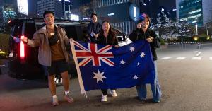 WRO Future Innovators team ‘The Simpsons’ from Australia arrives in Seoul, South Korea