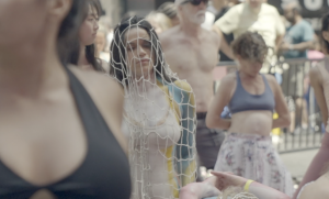 Justina Adorno as an endangered fish