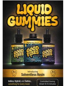 Good Vibes by Good Feels, the Massachusetts-based fast-acting syrup brand known for its liquid gummy format, today announced the launch of its first strain-specific product line: three solventless rosin-infused syrups crafted for distinct effect profiles